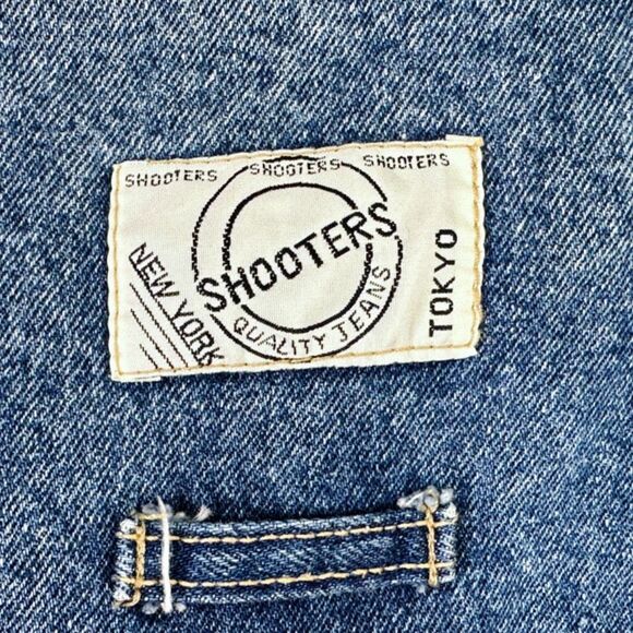 Vintage 90’s Shooters Jeans Aztec Print Denim Button-Down Vest - Picture 6 of 6